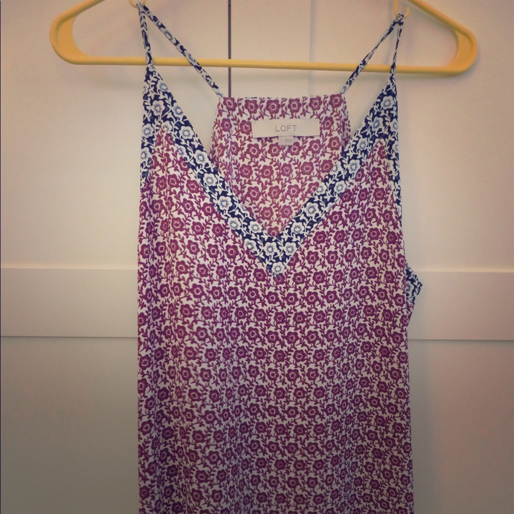 Loft V neck Tank Top